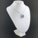 Precious Sapphire Pendant Hand Made on Silver Plated Spiral Necklace A+-3