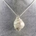 White LABRADORITE Moon STONE PENDANT - GEMINI Zodiac Silver A+-1
