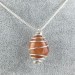 Pendant in CARNELIAN - LEO CANCER TAURUS Zodiac Silver Plated Spiral A+-1