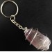 Rainbow FLUORITE Keychain Keyring - CAPRICORN Zodiac Silver Plated Spiral A+-2