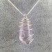 Ciondolo FLUORITE MISTA Montato Artigianalmente Spirale Placcata Argento Collana-5