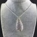 Ciondolo FLUORITE MISTA Montato Artigianalmente Spirale Placcata Argento Collana-6