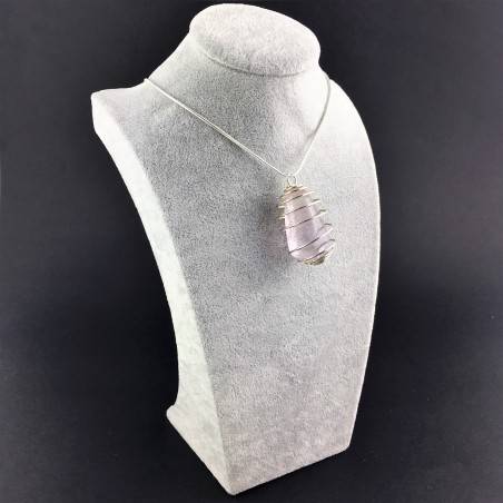 Colgante FLUORITA Arco Iris Hecho a mano en Espiral Baño de Plata Collar-7