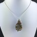 Ciondolo CALLO PIRITE GREZZA - CAPRICORNO Zodiaco Spirale Placcata Argento A+-2
