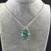 Ciondolo CRISOCOLLA GRANDE - SAGITTARIO Zodiaco Spirale Placcata Argento Collana-2
