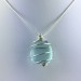 Colgante OBSIDIANA NOBILE - GEMINIS Zodiaco Espiral Baño de Plata Regalo A+-1