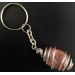 HEMATOID QUARTZ Tumbled Stone Keychain Keyring Handmade Silver Plated Spiral A+-2