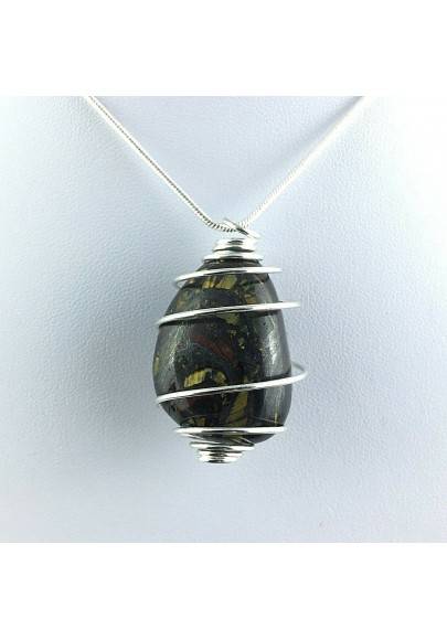 Pendentif ŒIL de FER Oeil du Tigre - LION Zodeaco Argent Cadeau A+-1