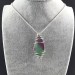 ZOISITE with RUBY Pendant - CANCER LEO VIRGO SCORPIO AQUARIUS Silver-2