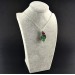 ZOISITE with RUBY Pendant - CANCER LEO VIRGO SCORPIO AQUARIUS Silver-3