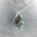 ZOISITE with RUBY Pendant - CANCER LEO VIRGO SCORPIO AQUARIUS Silver-4