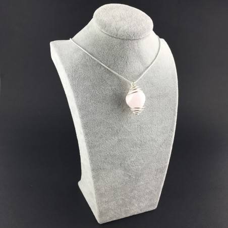 Ciondolo MANGANO CALCITE - CALCITE Zodiaco Spirale Placcata Argento A+-6