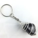 Portachiavi ONICE NERO - CAPRICORNO Zodiaco Spirale Placcata Argento A+-1