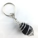 Portachiavi ONICE NERO - CAPRICORNO Zodiaco Spirale Placcata Argento A+-2