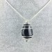 Ciondolo ONICE NERO - CAPRICORNO Zodiaco Spirale Placcata Argento A+-4