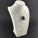 Ciondolo ONICE NERO - CAPRICORNO Zodiaco Spirale Placcata Argento A+-6