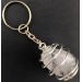 Portachiavi QUARZO TORMALINATO Montata Artigianalmente Spirale Placcata Argento-2