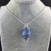 Quartz BLUE DUMORTIERITE Pendant Thumbstone Hand Made on SILVER Plated Spiral A+-5