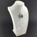 Pendant Quartz with Tourmaline - CANCER SCORPIO Zodiac SILVER Plated Spiral A+-3