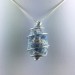 Ciondolo CALCITE BLU GREZZA Montata Artigianalmente Spirale Placcato Argento A+-1