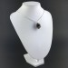Colgante OJO de BUEY Hecho a Mano Espiral Chapado en Plata A+-3