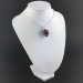 Colgante OJO de BUEY Hecho a Mano Espiral Chapado en Plata A+-6
