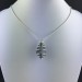 Colgante OBSIDIANA NEVADA - CAPRICORNIO Zodiaco Regalo Espiral Plata A+-2