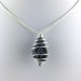 Colgante OBSIDIANA NEVADA - CAPRICORNIO Zodiaco Regalo Espiral Plata A+-4