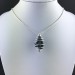 Colgante OBSIDIANA NEVADA - CAPRICORNIO Zodiaco Regalo Espiral Plata A+-5