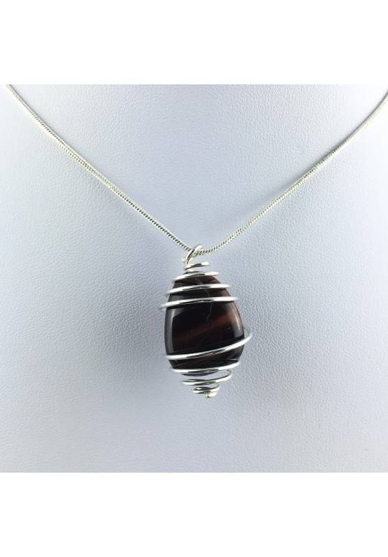 BULL'S EYE Pendant - TAURUS Zodiac Gift Idea SILVER Plated Spiral A+-1