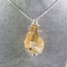 Pendant in HONEY CALCITE Rough - VIRGO SAGITTARIUS Zodiac SILVER Plated Spiral A+-1