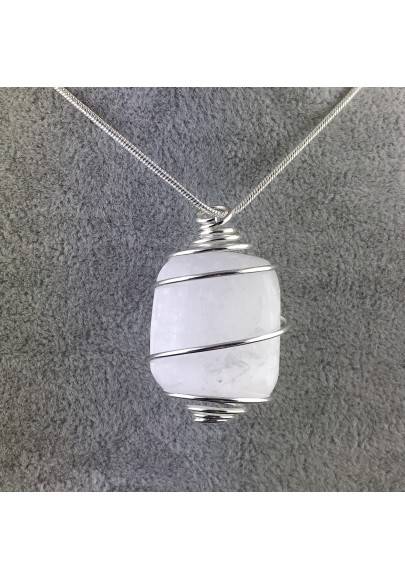Colgante SELENITA - TAURO Zodiaco Espiral Chapado en Plata Regalo A+-1
