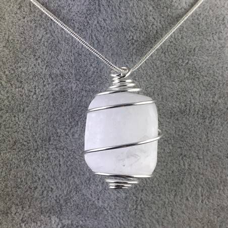 Colgante SELENITA - TAURO Zodiaco Espiral Chapado en Plata Regalo A+-1