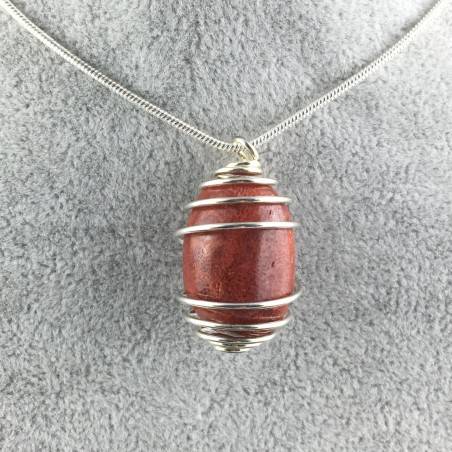 Colgante CORAL ROJO - TAURO LIBRA Zodiaco Espiral Chapado en Plata A+-1