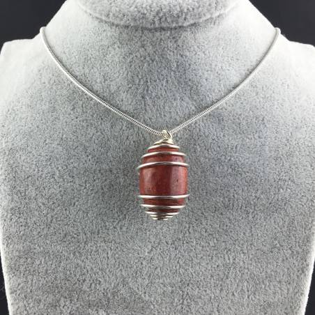 Colgante CORAL ROJO - TAURO LIBRA Zodiaco Espiral Chapado en Plata A+-2