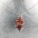 Colgante CORAL ROJO - TAURO LIBRA Zodiaco Espiral Chapado en Plata A+-4