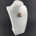Colgante CORAL ROJO - TAURO LIBRA Zodiaco Espiral Chapado en Plata A+-6