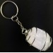 Llavero SELENITA Hecho a Mano Espiral Baño de Plata Regalo A+-1