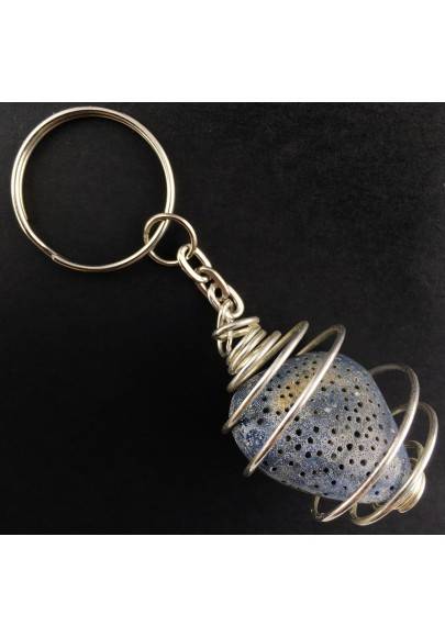 Porte-clés Madrépores BLEU - SCORPION AQUARIUM Zodeaco Spirale Plaqué Argent-1