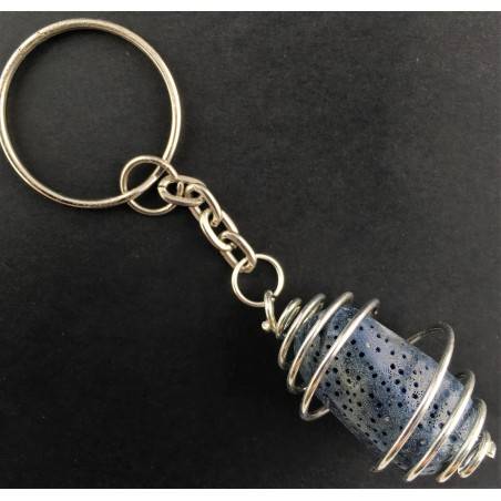 Porte-clés Madrépores BLEU - SCORPION AQUARIUM Zodeaco Spirale Plaqué Argent-2