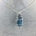 Ciondolo CIANITE BLU - TORO BILANCIA Zodiaco Spirale Placcato Argento A+-1