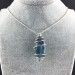 Ciondolo CIANITE BLU - TORO BILANCIA Zodiaco Spirale Placcato Argento A+-2