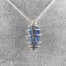 Ciondolo CIANITE BLU - TORO BILANCIA Zodiaco Spirale Placcato Argento A+-4