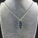 Ciondolo CIANITE BLU - TORO BILANCIA Zodiaco Spirale Placcato Argento A+-5