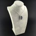 Ciondolo CIANITE BLU - TORO BILANCIA Zodiaco Spirale Placcato Argento A+-6