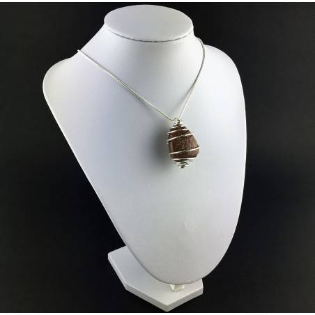 Ciondolo LEPIDOLITE - TORO LEONE CAPRICORNO Zodiaco Spirale Placcato Argento-3