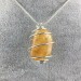 Ciondolo CALCITE MIELATA - VERGINE SAGITTARIO Zodiaco Spirale Placcato Argento-2