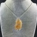 Ciondolo CALCITE MIELATA - VERGINE SAGITTARIO Zodiaco Spirale Placcato Argento-3