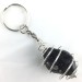 Porte-clés Obsidienne LARME D'APACHE Grand Fabriqué à la main Argent A+-1
