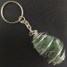 Llavero RUBY ZOISITA Hecho a Mano Espiral Baño de Plata A+-2